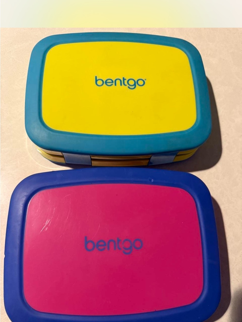 Bentgo Kids Lunch Boxes in Yellow & Pink - Durable School Food Containers